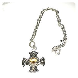 VINTAGE “CJ SCOTLAND “ SILVER TONED CROSS